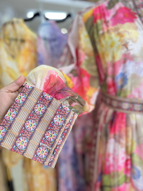 Floral Button Down Long Maxi Dress